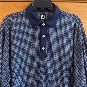 FootJoy FJ Lesle Paisley Print Golf Performance Polo Shirt Mens Size XL